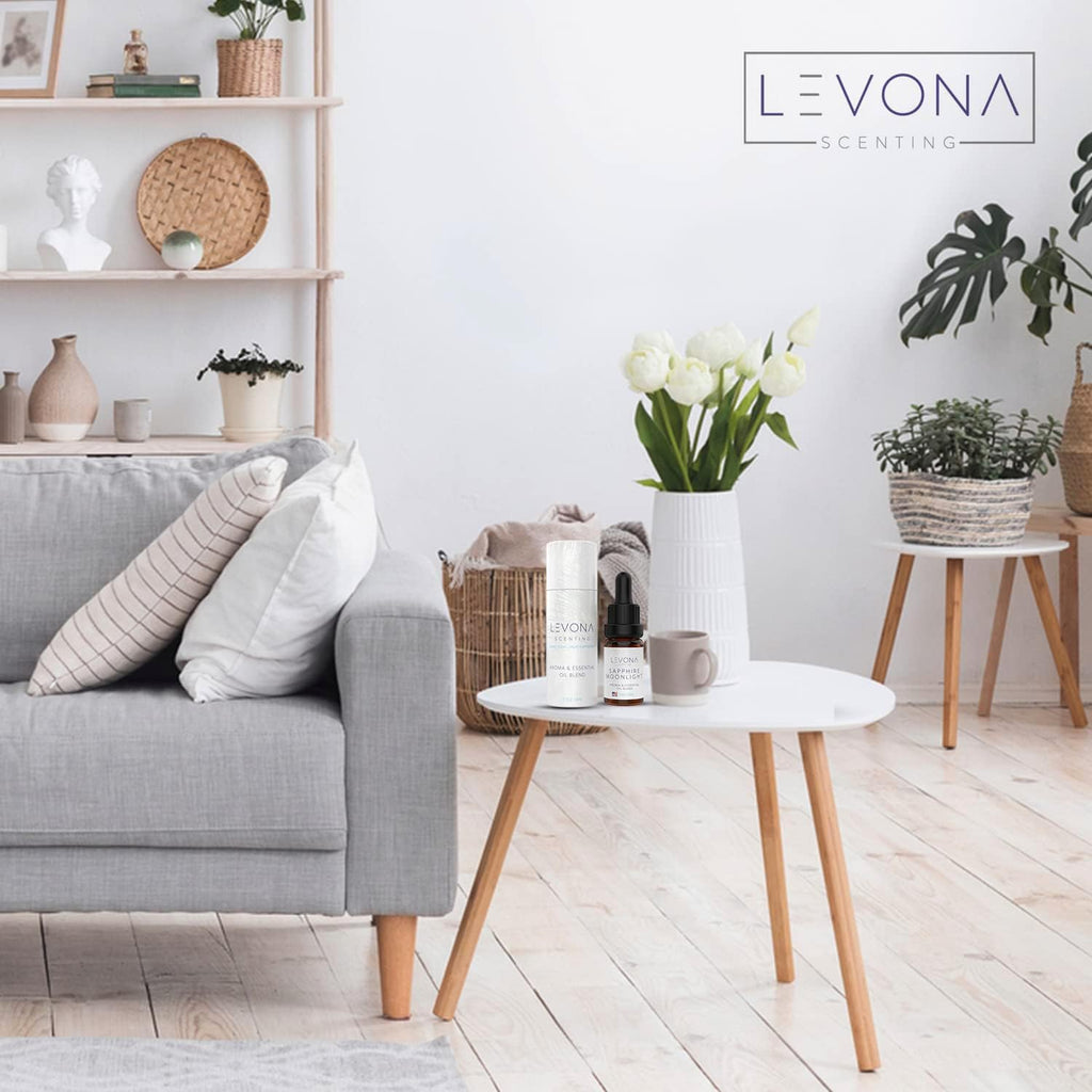 Levona Scent Pure Essential Oils for Diffusers for Home, Hotel & Office - Sapphire Moonlight Essential Oil - Oil Diffusers Essential Oils - Home Luxury Scents - 10 Ml Fragrance Oil