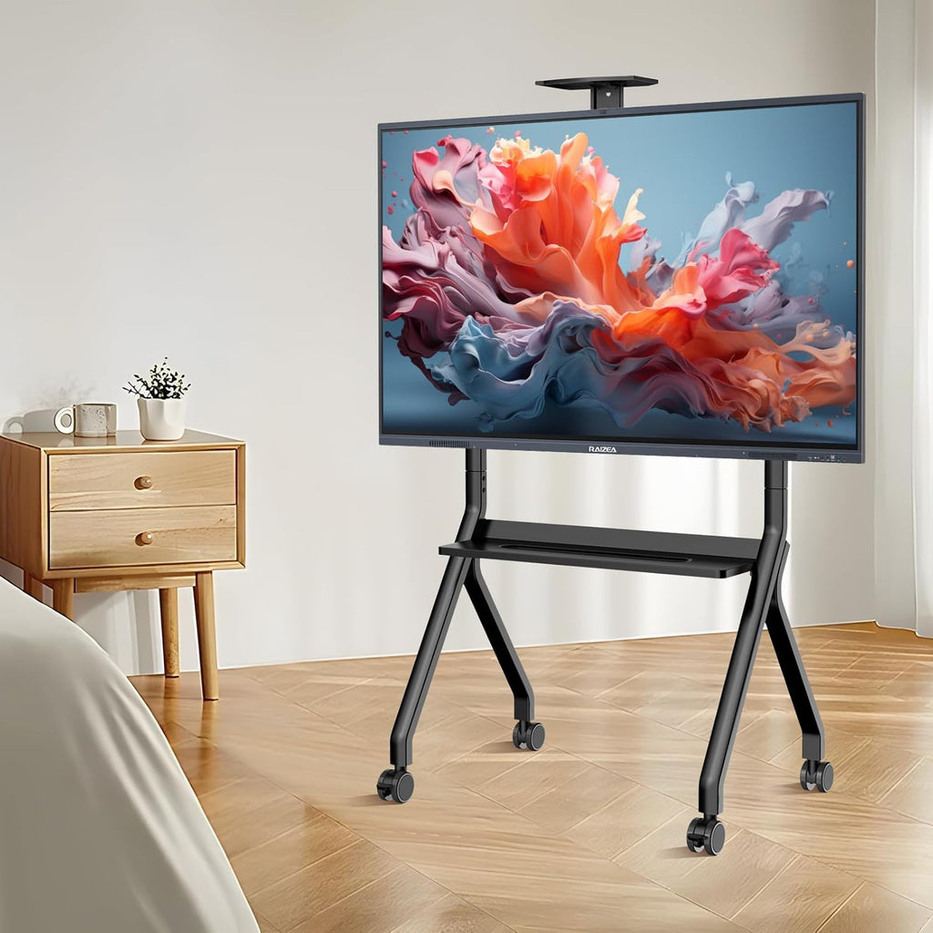 Mobile Smart Board Stand for Interactive Whiteboard 47"-65", Lockable Wheels, Holds up to 176lbs, for Office Classroom Home(Model: FD570)