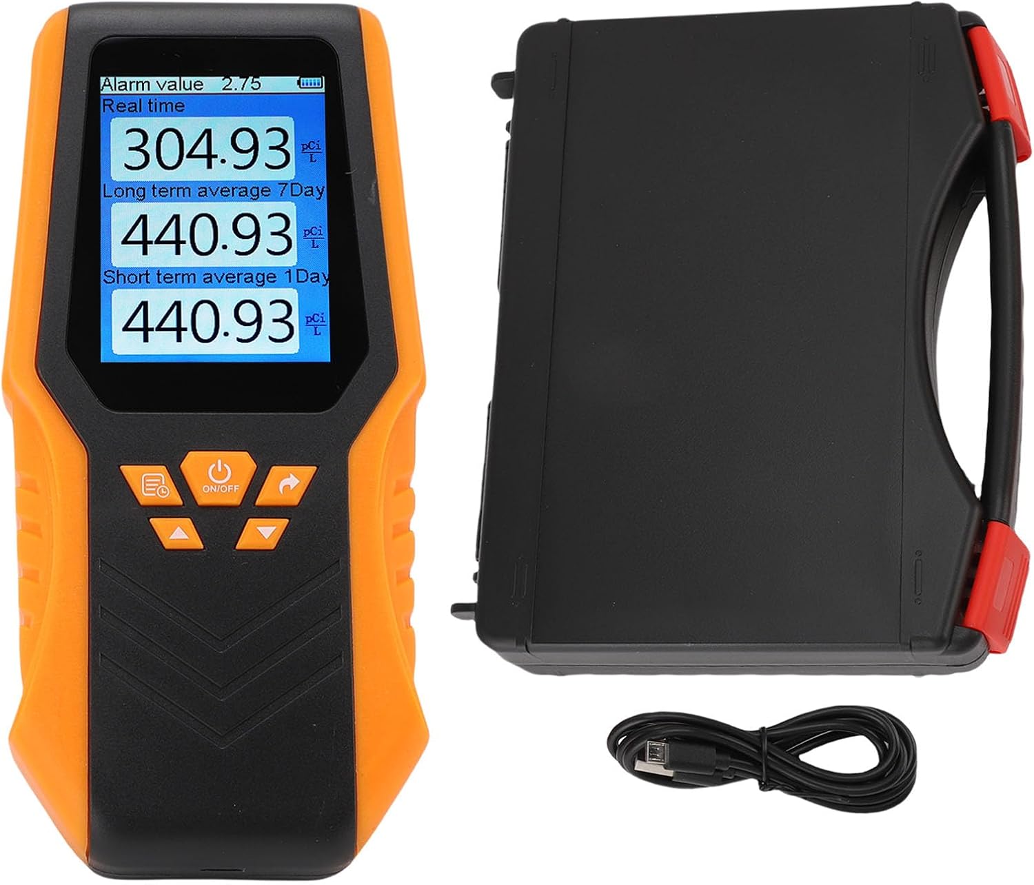Aramox Radon Detector Digital Readings Portable Monitor for Home Office School, LCD Display, Rechargeable Battery, Easy Monitoring and Versatile Usage