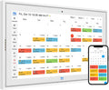 15.6 inch Digital Calendar Wall Planner & Chore Chart, IPS Touchscreen Interactive Display, Smart Family Schedules, Digital Picture Frame for Seamless Scheduling, Gift for Christmas Family (White)