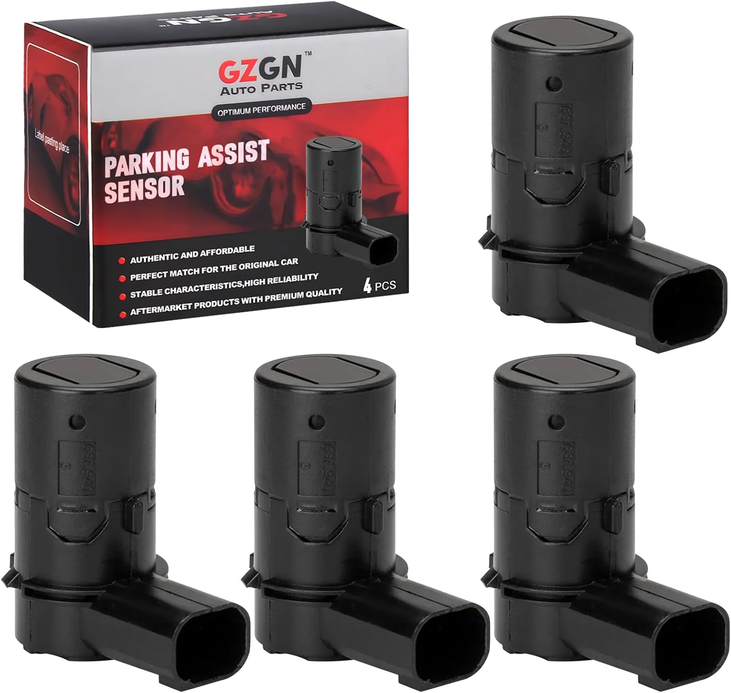 Rear Parking Assist Sensor Compatible with Ford F150 F250 F350 F450 F550 E-150 E-250 Escape Explorer,Lincoln Navigator,Mercury Mariner,4 PCS Reverse Backup Bumper Parking Sensors,OE#3F2Z15K859BA