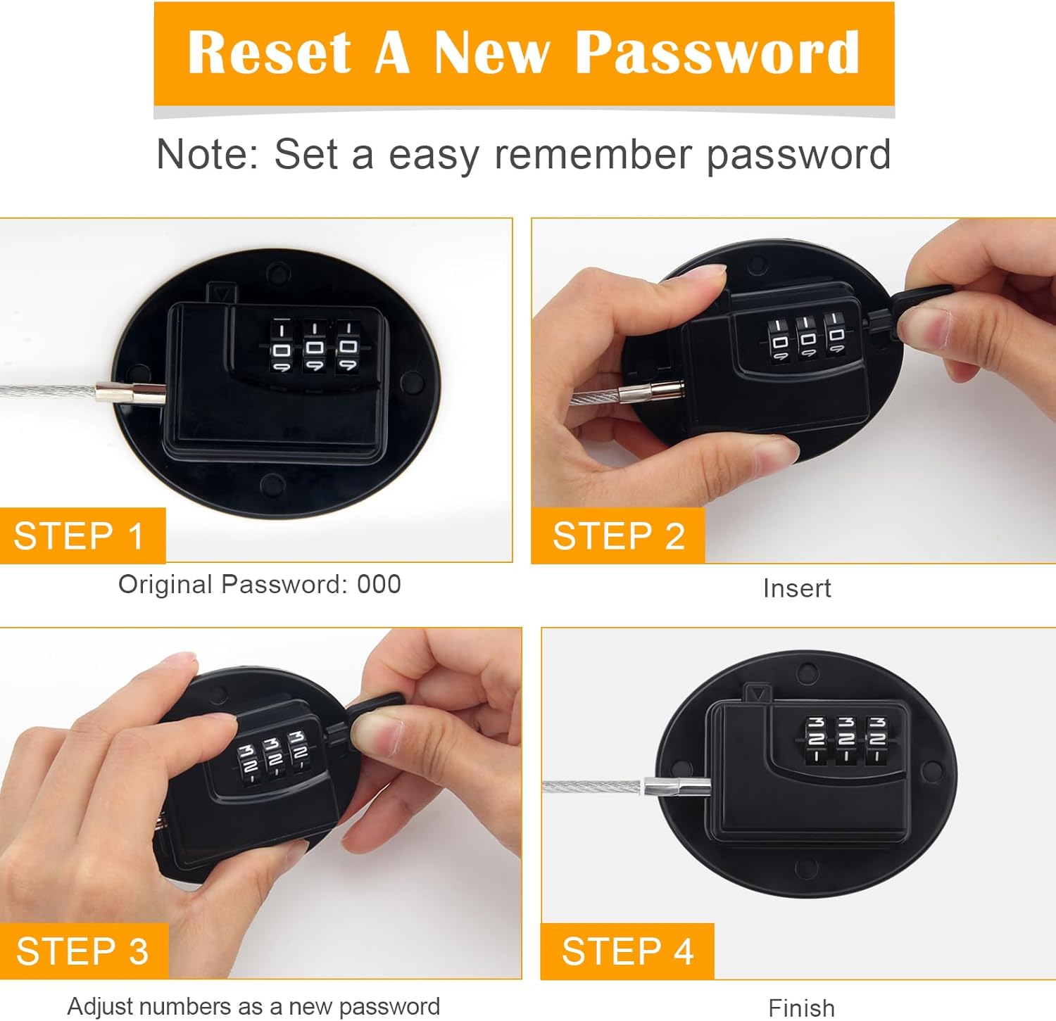 4 Pack Black Digital Refrigerator Locks Combination, Drill-Free Fridge Lock with Password, Strong Heavy-Duty ABS & Stainless Steel, Easy to Operate