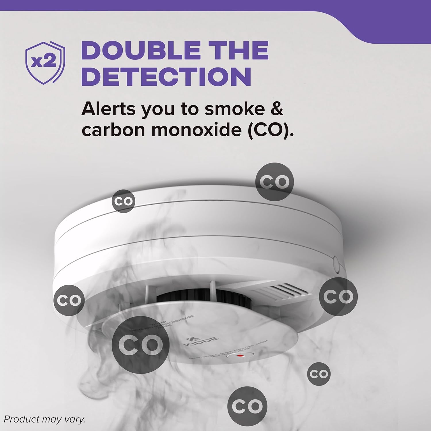 Kidde Smoke & Carbon Monoxide Detector for Home, AA Battery Powered, LED Notifications, 3-Pack