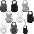 Flutesan 8 Packs Portable GPS Tracking Mobile Tracking Anti Loss Smart Device Key Finder Locator GPS Tracker Device for Pets Dog Cat Wallet Keychain Luggage, Alarm Reminder(Black, White, Gray)