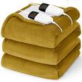 Heated Electric Blanket King Size - 90" x 100" Heating Blanket with Dual Control, 10 Heating Levels & 8 Hours Auto Off, Soft Warm Flannel Blanket, Christmas Birthday Gifts for Senior Grandma