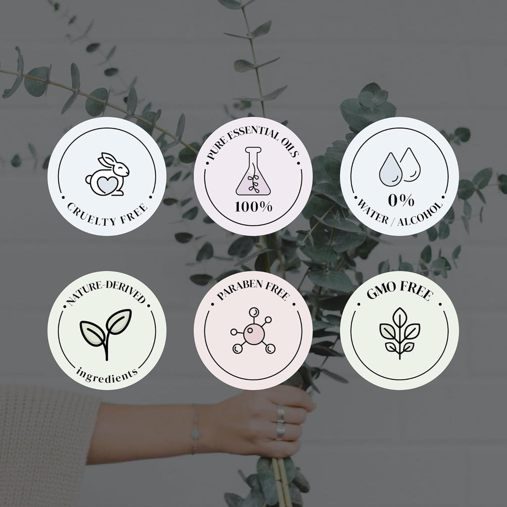 Eucalyptus Mint Essential Oils for Diffusers for Home, Nature-Based Eucalyptus Essential Oil, Long-Lasting & Family-Friendly Diffuser Oils Scents, IFRA Certified, Cold Air & Ultrasonic-4 oz