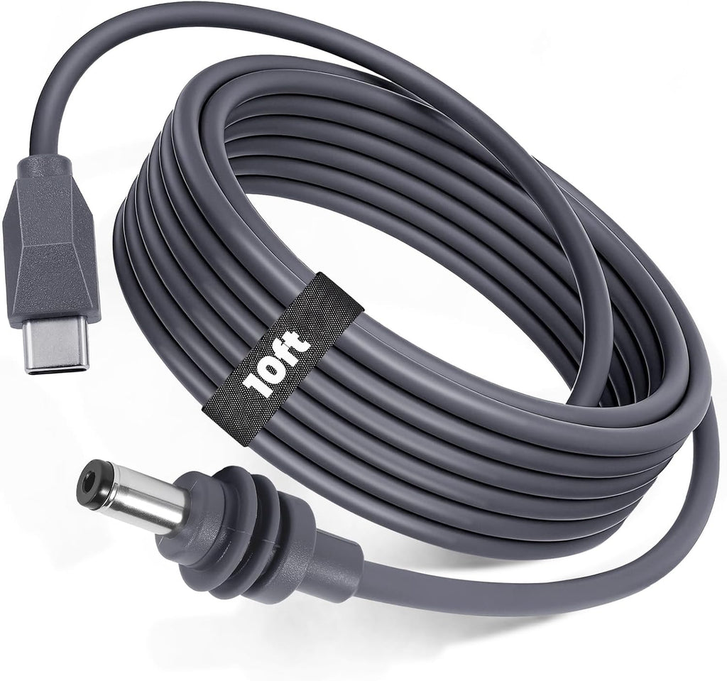 Starlink Mini USB C to DC Power Cable, Compatible with 65W+ Power Bank and PD Charger, Starlink Mini Cable USB Type-C to DC Cord, 18AWG Waterproof, Plug and Play for Outdoor Camping Travel (10FT/3M)