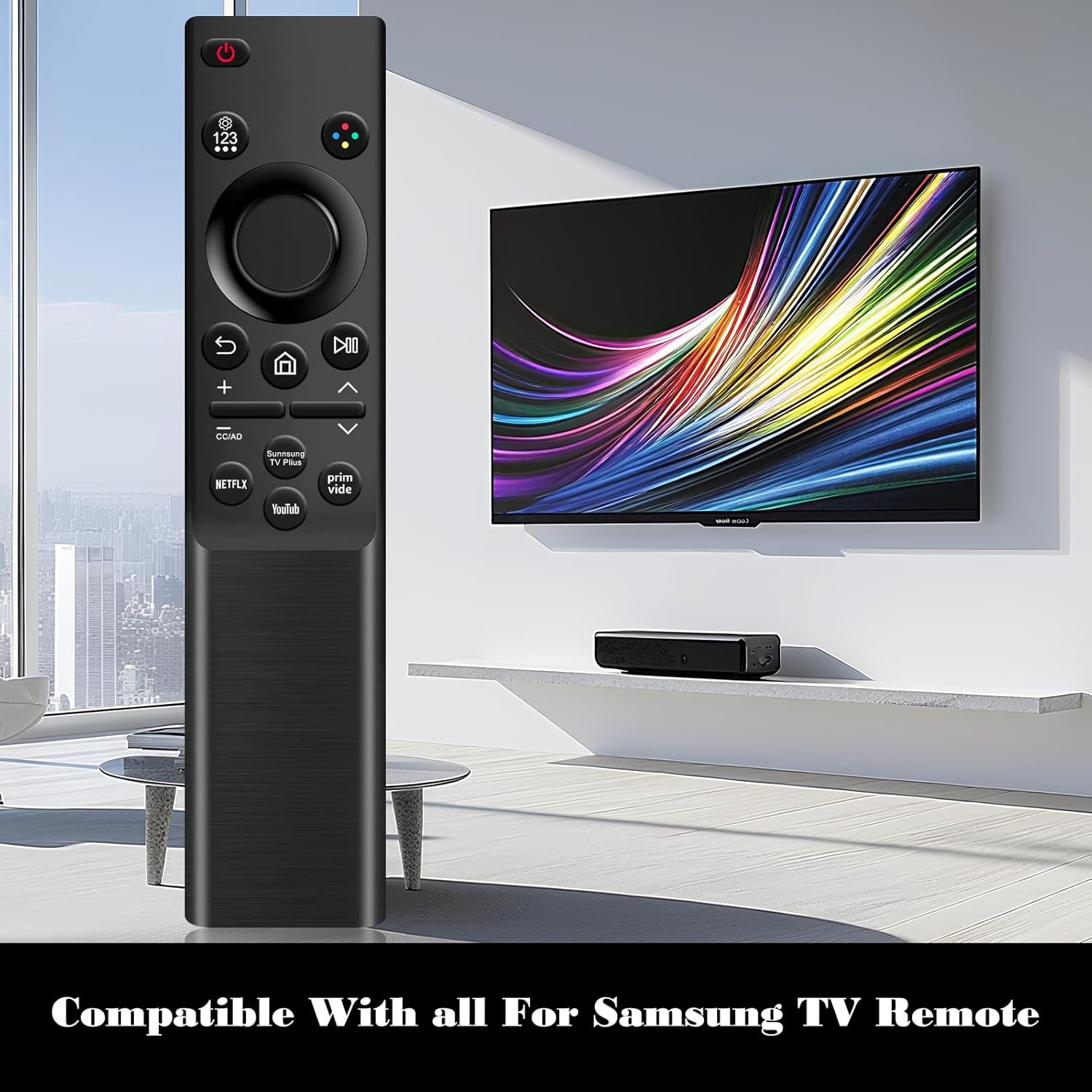 [2 Pack] Universal Replacement for Samsung TV Remote Control, BN59-01484A Compatible with All Samsung Smart TV, QLED, 4K, 8K, Frame, Curved, LED, LCD HDTV Models (2019-2025), No Setup Required