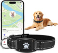 GPS Dog Collar Tracker 2-in-1,Reflective Waterproof Pet Collar,iOS-Only,No Monthly Fees,Unlimited Range,Ideal for Dog Tracking pet Tracker,for Small Dogs(S (12.6"-16.5" Width:0.78"), Black)