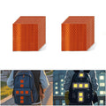 Non Fading Orange Reflective Stickers 2 inch X 2 inch, Outdoor Waterproof High Visibility Warning Safety Adhesive Reflector Tape (20 Pcs)