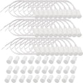 30PCS Recessed Wired Security Window Door Contact Sensor, Normally Closed NC, Door Alarm Magnetic Reed Switch with 2 Wire, ABS White, RC-33