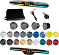 New Feature Rear Parking Sensor with Selectable Distance in Feet, Bidirectional Display Options, and Customizable Numeric Orientation and There are 18 Color Probes to Choose from(Dark Grey)