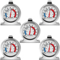 5 Pack Fridge Thermometer - Classic Series with Large Dial and Internal Temperature Gauge - Monitor and Maintain Perfect Temperature in Kitchen Refrigerator