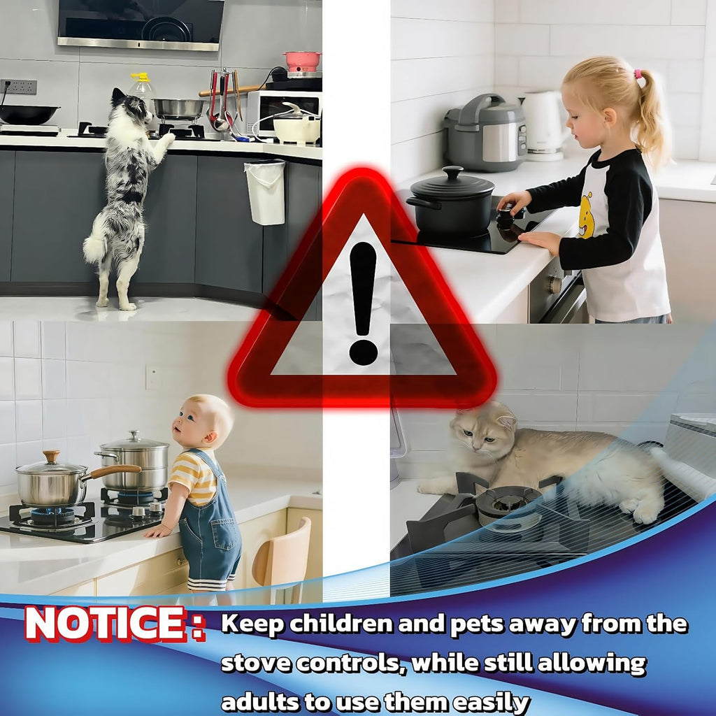 5Pack Stove Knob Safety Covers, Gas Stove Knob Covers for Child Safety, Baby Proofing Oven Knob Locks with Secure Adhesive – Child & Pet Proof Stove Knob Covers
