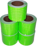 Green Reflective Tape Outdoor Waterproof 4 inch Wide, High Visibility Warning Industrial Marking Tape, Safety Stickers (68 feet,5 Rolls)