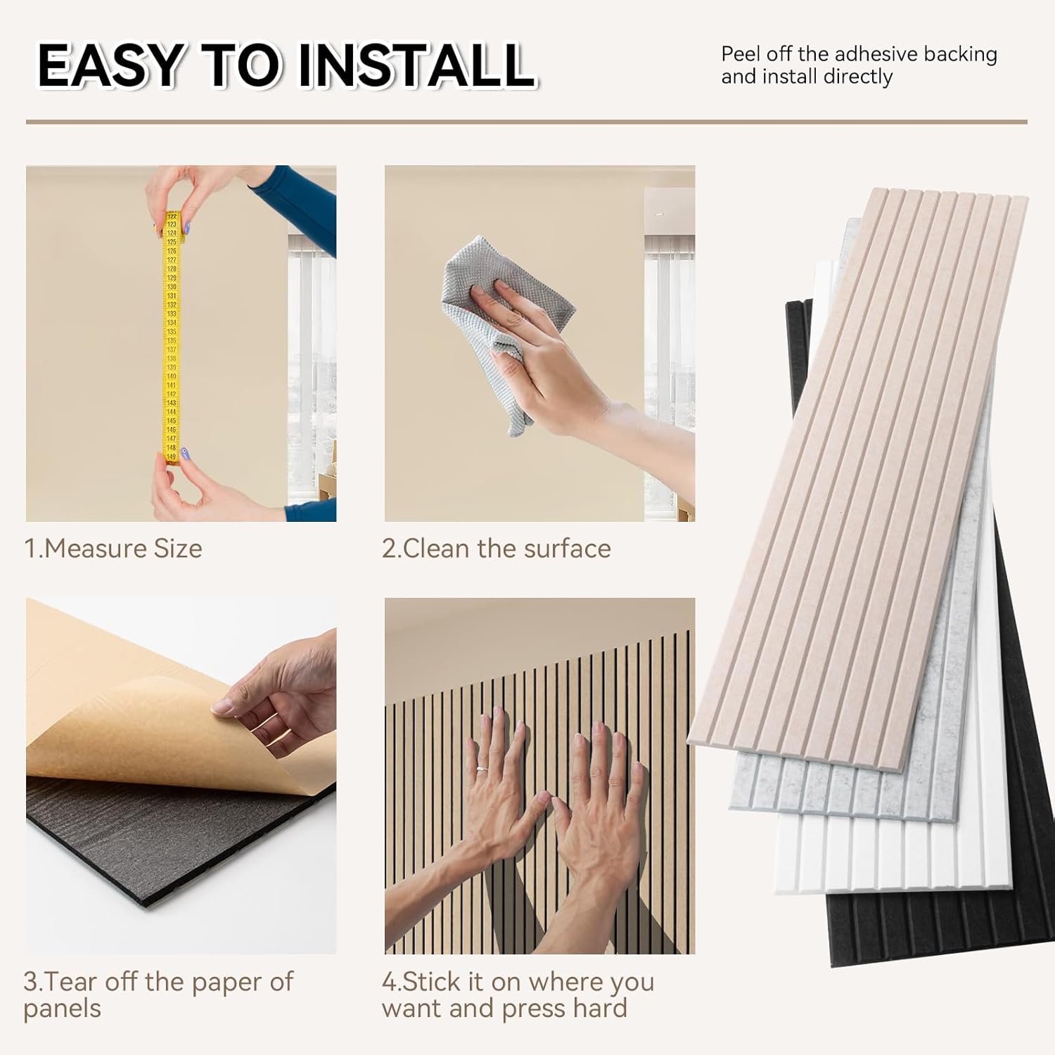 Self-Adhesive Acoustic Panels, 10 Pack Large Soundproof Wall Panel, High Density Sound Proof Panels, Decorative Absorbing Acoustic Treatment for Home Studio Office (Splicing Color)