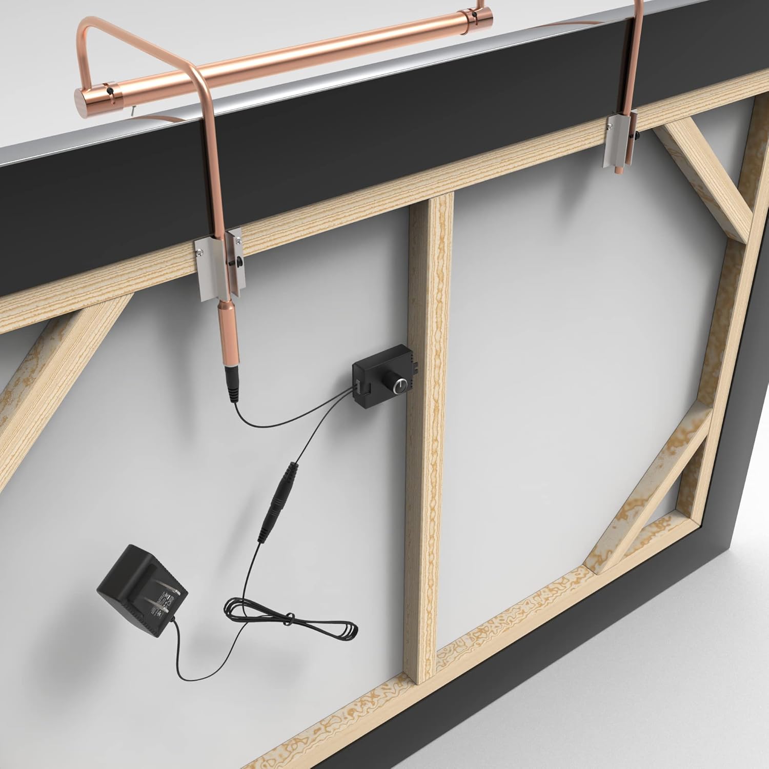 Cocoweb 30 Inch Tru-Slim Copper Picture Light - LED, 2700K, Adjustable Arm, Plug-in, Toggle Switch, Sleek and Compact Design