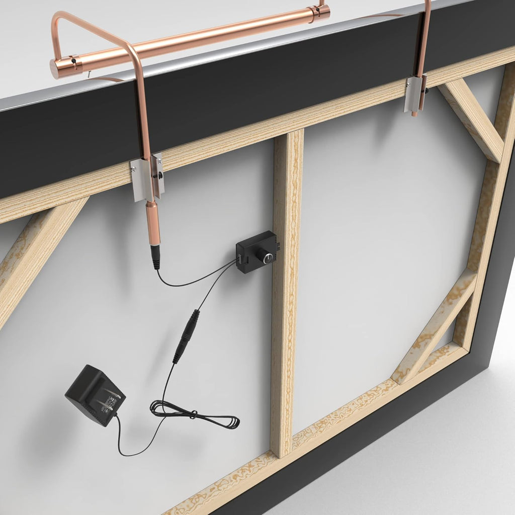 Cocoweb 21 Inch Tru-Slim Copper Picture Light - LED, 2700K, Adjustable Arm, Plug-in, Toggle Switch, Sleek and Compact Design
