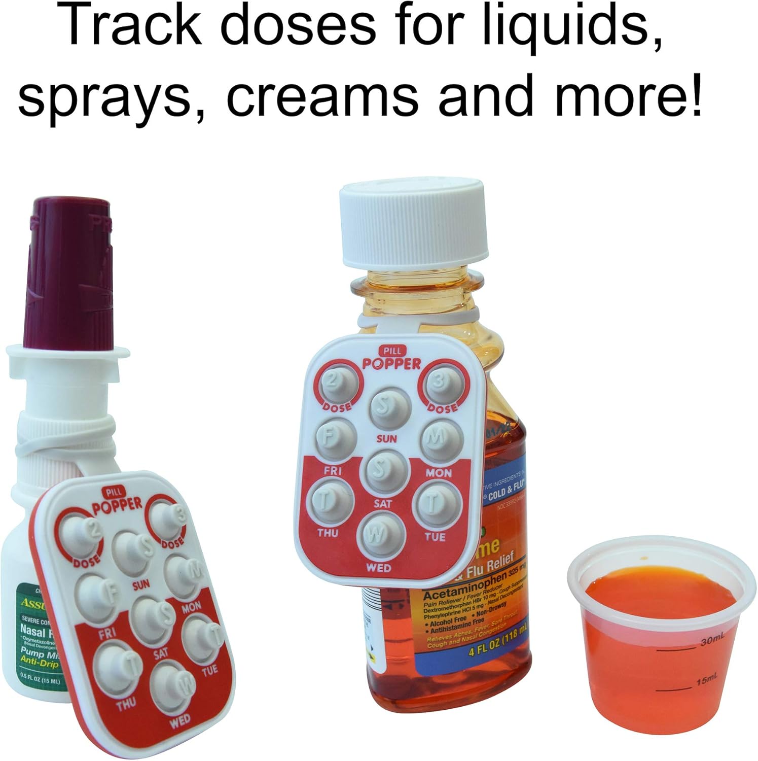 Pill Popper - Memory Aid Medication Dose Tracker (6 Pack)