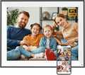 17" Digital Picture Frame Large-WiFi-Photo-Frame - 1280 * 960 FHD Touchscreen Display, 32GB Electronic Frame, Wall Mounted, Load Photos and Videos from Phone via App Email, Free Cloud, Gifts for Mom