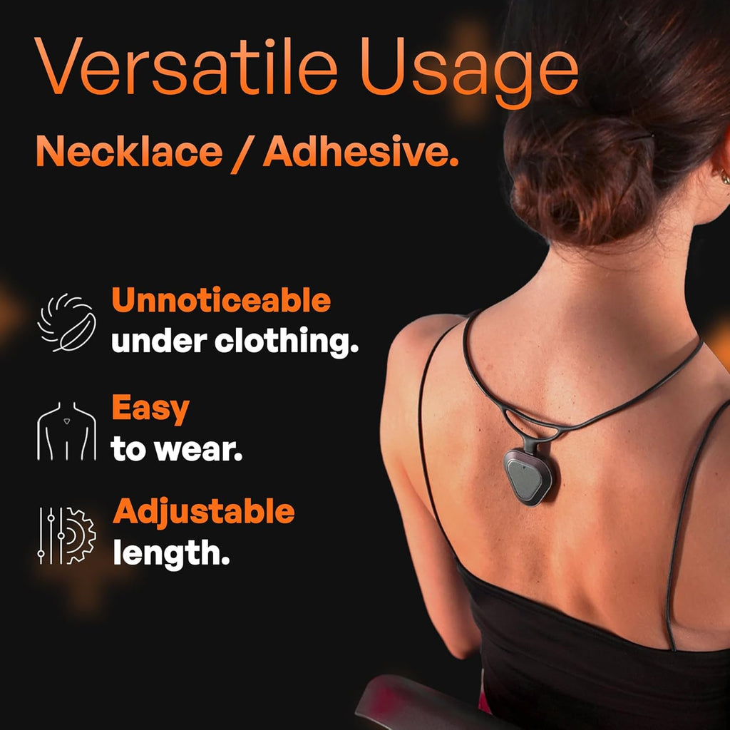 Straight Plus AI Powered Posture Corrector Trainer Device (Necklace Included) - Back Brace Smart Straightener Office Work Support - Back Postur Corrector Device - Posture Corrector for Women & Men