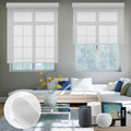 SmartWings Motorized Light Filtering Shades, 70% Blackout, Custom Size, Rechargeable Battery, Works with Matter/Apple HomeKit, Alexa, Thread/Zigbee, Remote Optional, 70% Essential White