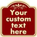 Custom Sign, Custom Indoor/Outdoor Decorative Sign，Aluminum Weatherproof Metal Sign Multiple Sizes, Customize for Office, Business, Workplace, office, Home, Delivery Signs, 10*10 Inch, Reddish
