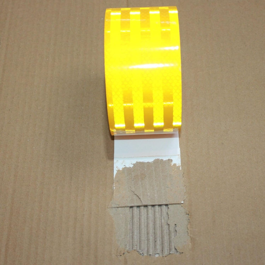 Non Fading Yellow Reflective Tape 3 inch Wide, Outdoor Waterproof High Visibility Warning Industrial Marking Tape, Safety Stickers (168 feet)