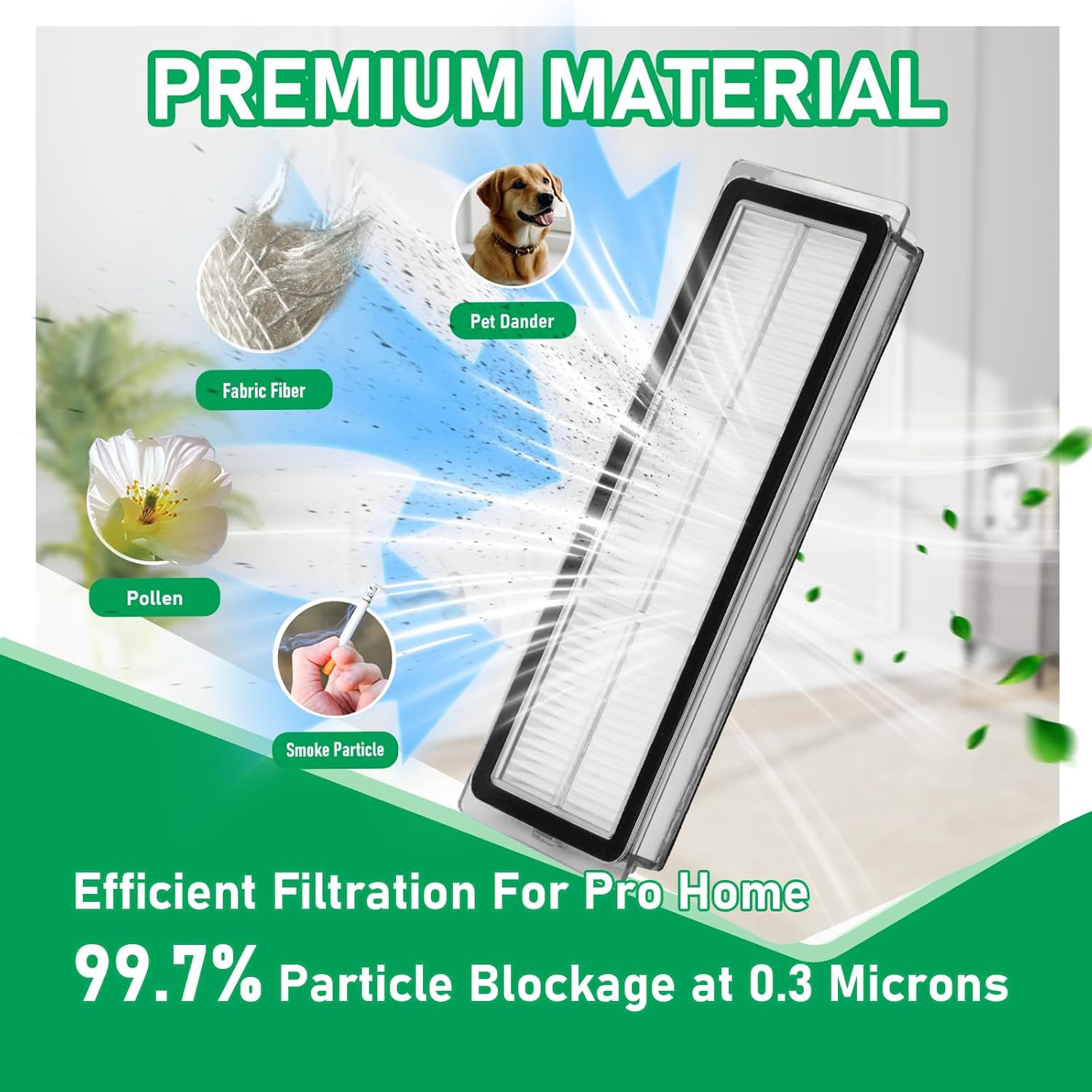 24Pcs Replacement Parts for Dreame L10s Ultra/L10 Ultra Vacuum Cleaner Accessories Kit, 2 Main Brush, 4 HEPA Filters, 6 Mop Pads, 6 Dust Bags, 6 Side Brushes [Not for L10s Pro Ultra Heat]