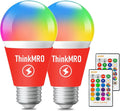 Color Changing LED Light Bulbs with Remote RGBW Bulb 10W (85W Equivalent),A19 E26/27,Lamp Replace,Warm White,Dimmable Memory Function,Ideal Lighting for Home Decoration,Bar Party (2 Pack)