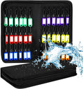 Portable Zippered Key Case,Organizer Waterproof Key Binder with 36 Key Hooks and Tags,Portable Key Storage for Rental Management Real Estate Sales Hotel Executives and Car Service
