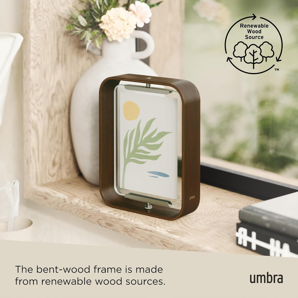 Umbra Bellwood Desk Frame 5" x 7", Aged Walnut