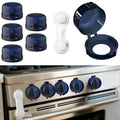 Stove knob Safety Covers for Child Upgraded Unlock Universal Size with Adult Two-Finger, Dual-Key Press Gas Stove Knob Locks Water Resistant Oil Resistant and High Temperature Resistant（5+1 Pack.）