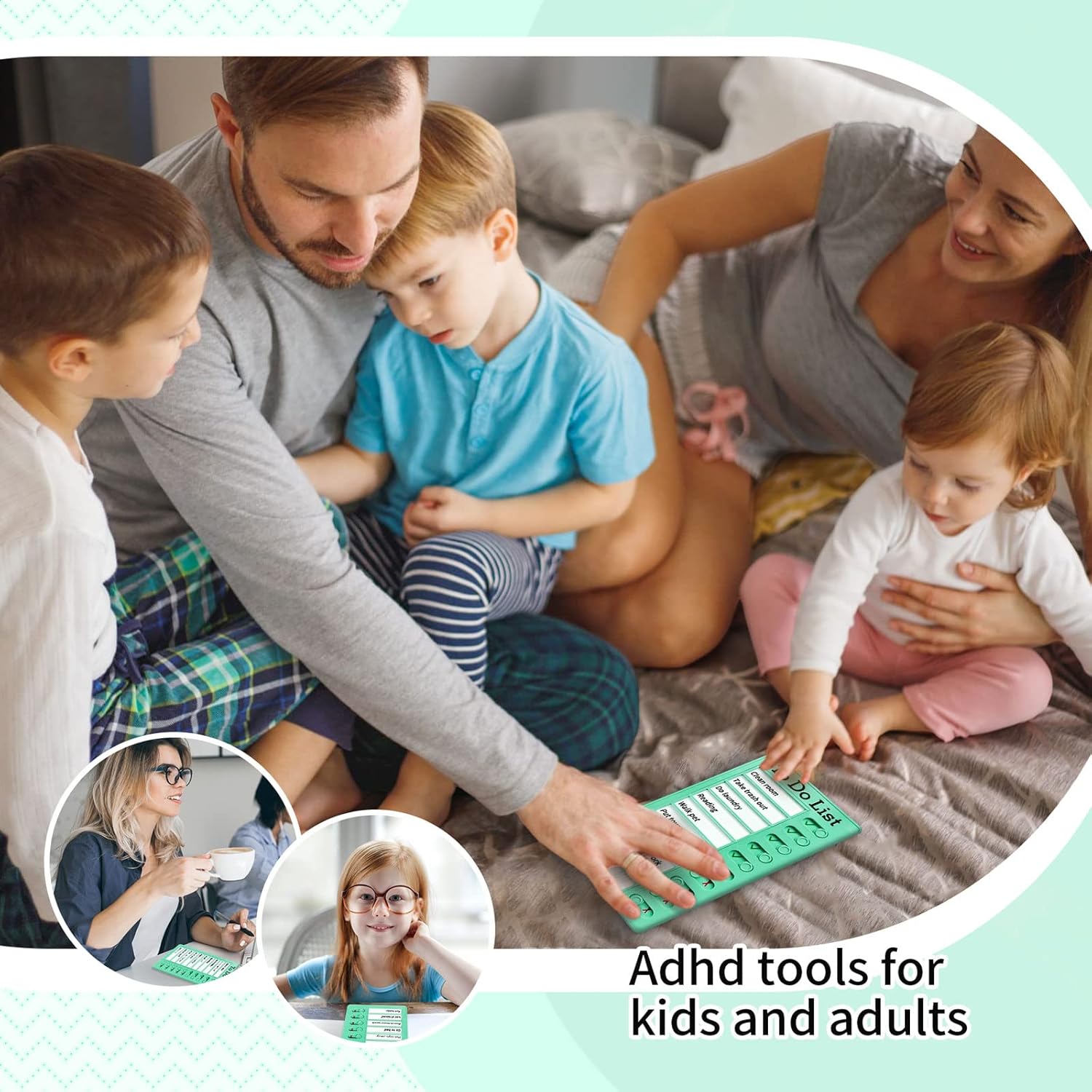 Chore Chart for Kids,To Do List, Daily Routine Chart, and Schedule Board-Checklist and Portable Memo for Efficient Task Management and Planning (green)