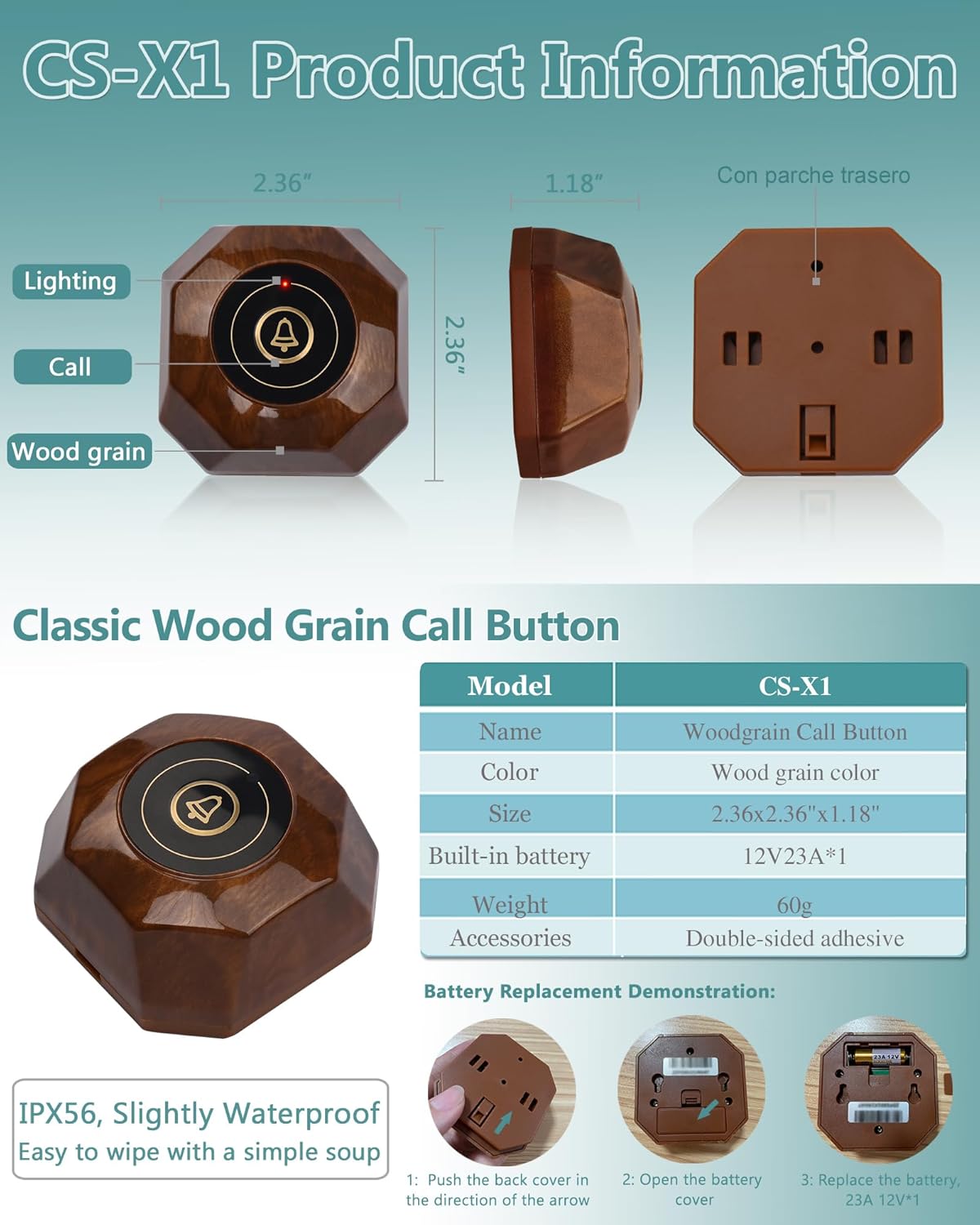Restaurant Pager System Wireless Calling System with 1 Number Display and 10 Waterproof Call Buttons for Restaurant Bar Cafe Customer Service