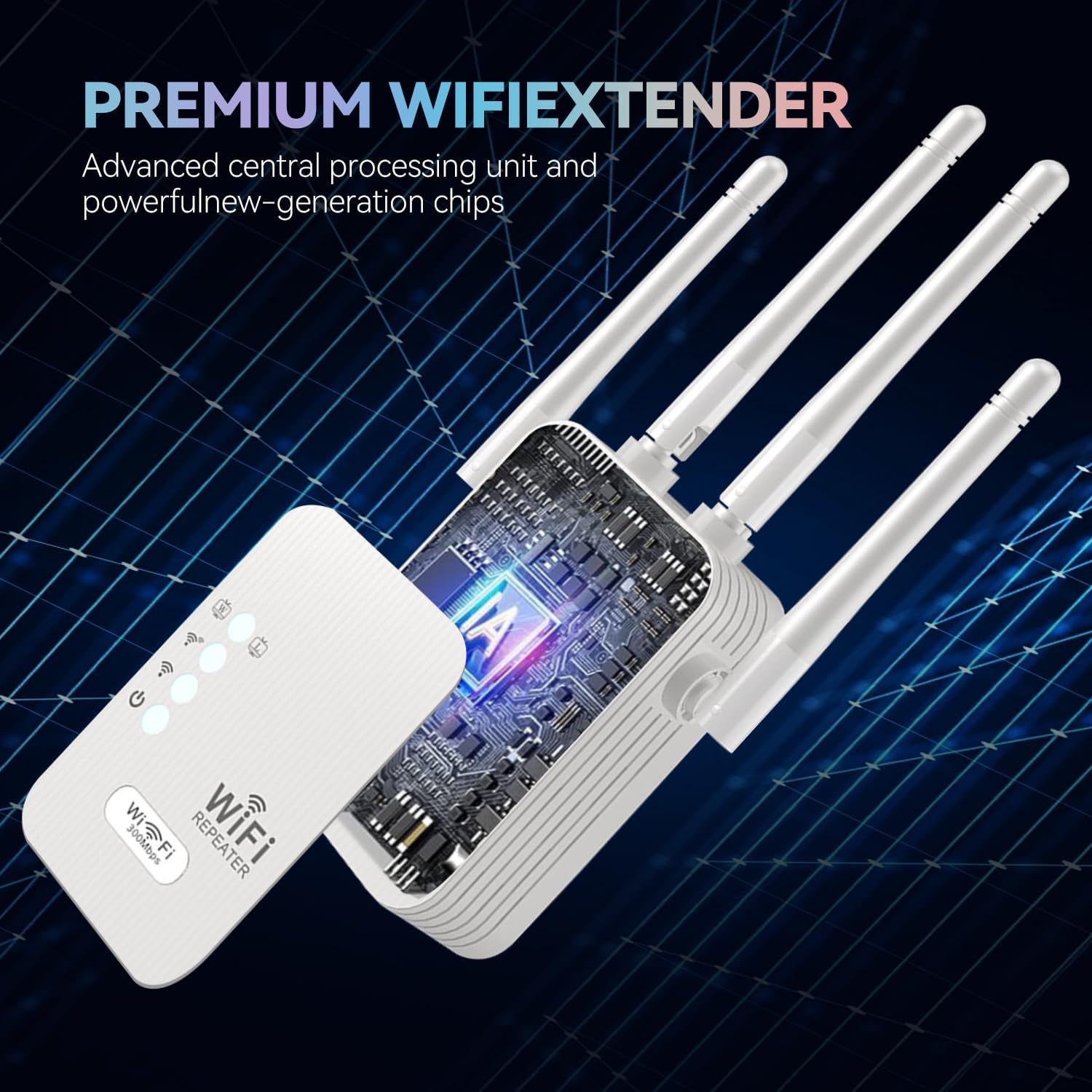 2025 WiFi Extenders Signal Booster for Home Long Range Up to 9800 sq. ft & 40 Devices, WiFi Extender Signal Booster, Internet Booster, Long Range WiFi Extender,Quick Setup-Medium