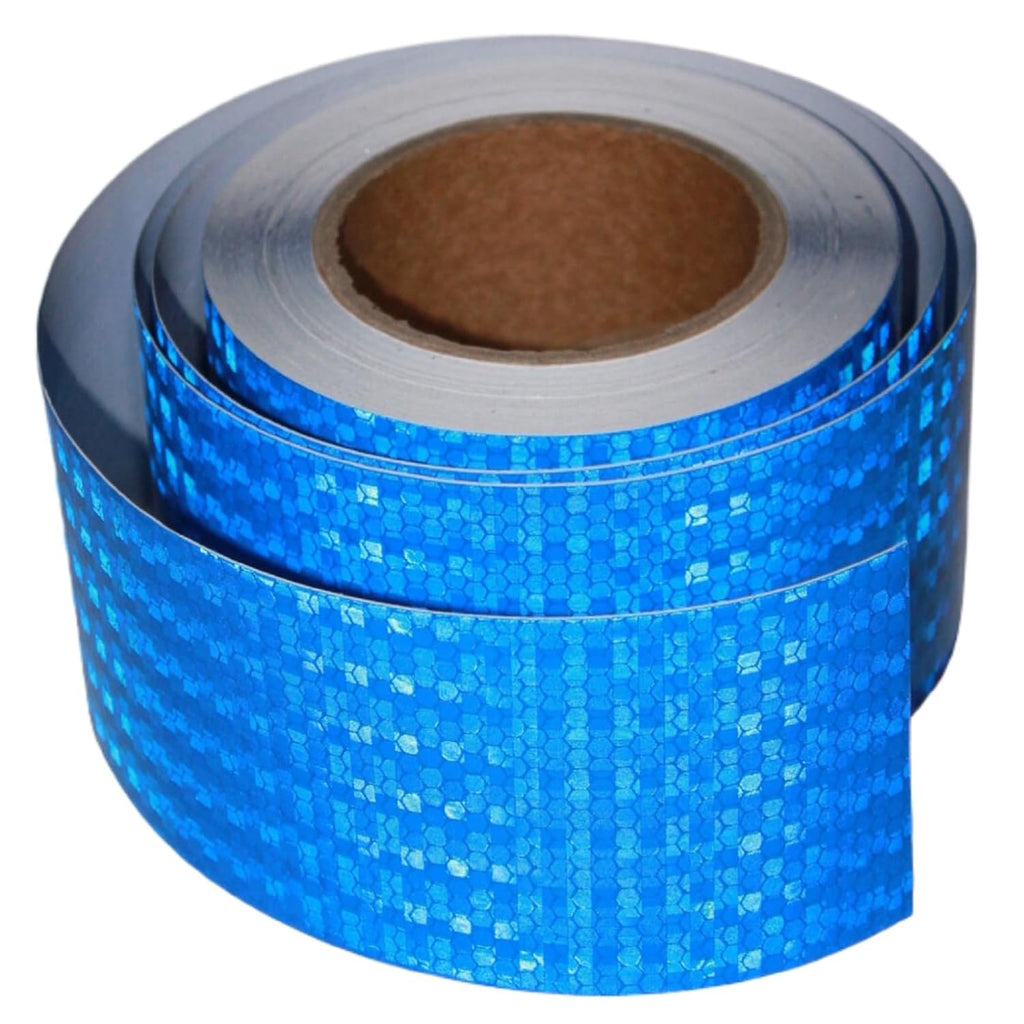 Reflective Tape Blue 3 inch, Outdoor Waterproof High Visibility Warning Industrial Marking Tape, Safety Stickers (68 feet)