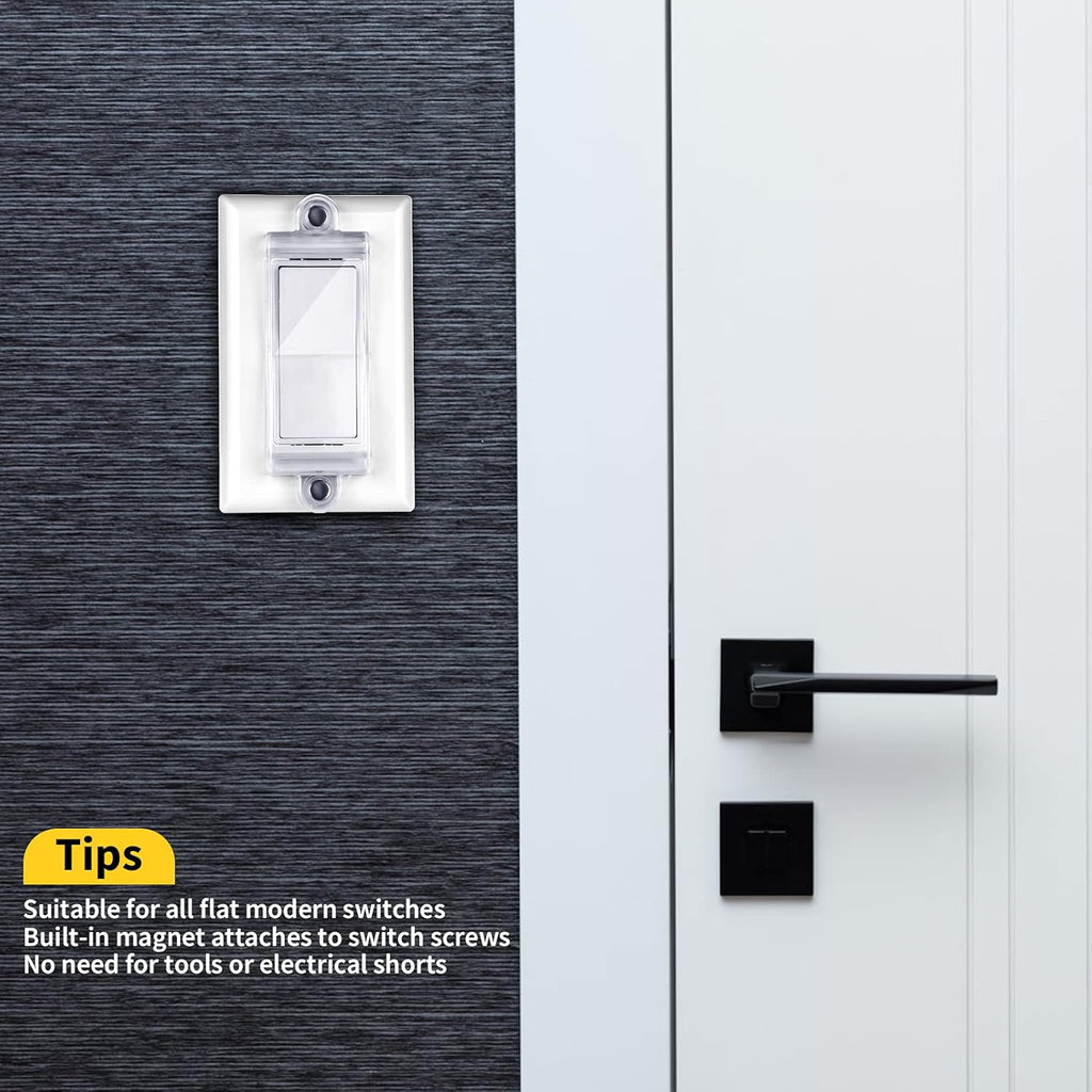 Light Switch Guard Cover- PSZEZNZ Light Switch Outlet Covers for Flat Modern Wall Switches-Child Safety Protection(Clear,1 Piece)