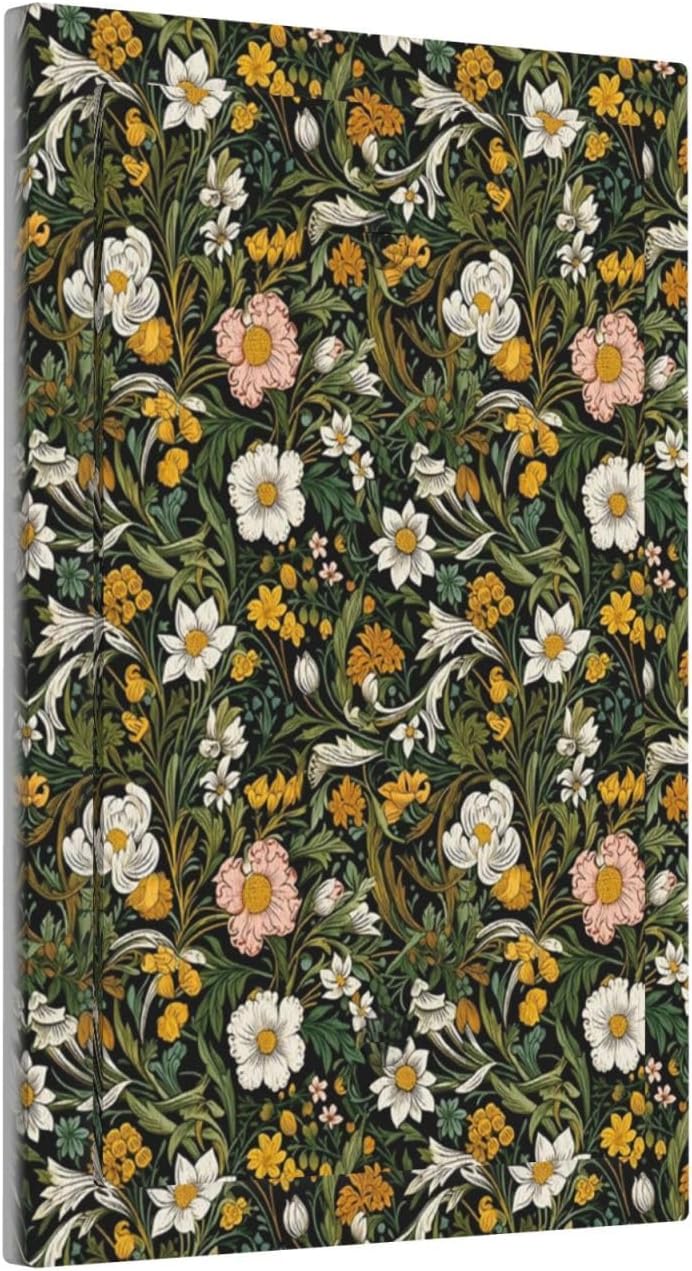 Decorative Light Switch Plate Covers Rustic Green Leaf White Daisy Yellow Floral 1 Gang No Device Single Blank Outlet Covers Wall Plate Light Switch Cover Plate for Bedroom Home Decor