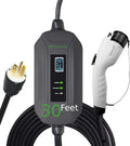 PRIMECOM Level 2 Electric Vehicle (EV) Charger (220V / 240Volt, 16Amp) Portable EVSE Smart Electric Car Charger, 30', 40', and 50 Feet Lengths (NEMA 6-20P, 30 Feet)