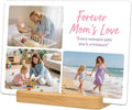 Custom Metal Photo Prints，Personalized Your Own Picture Frame, Customize Photo Prints with Wooden Base，Personalized Metal Picture Gift for Lovers，Family，Boyfriend，Friends