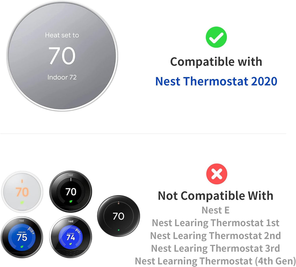 Petrichor Nest Thermostat Wall Plate - Compatible With Google Nest 2020 - Trim Kit, Cover Accessory for Easy Installation - Charcoal
