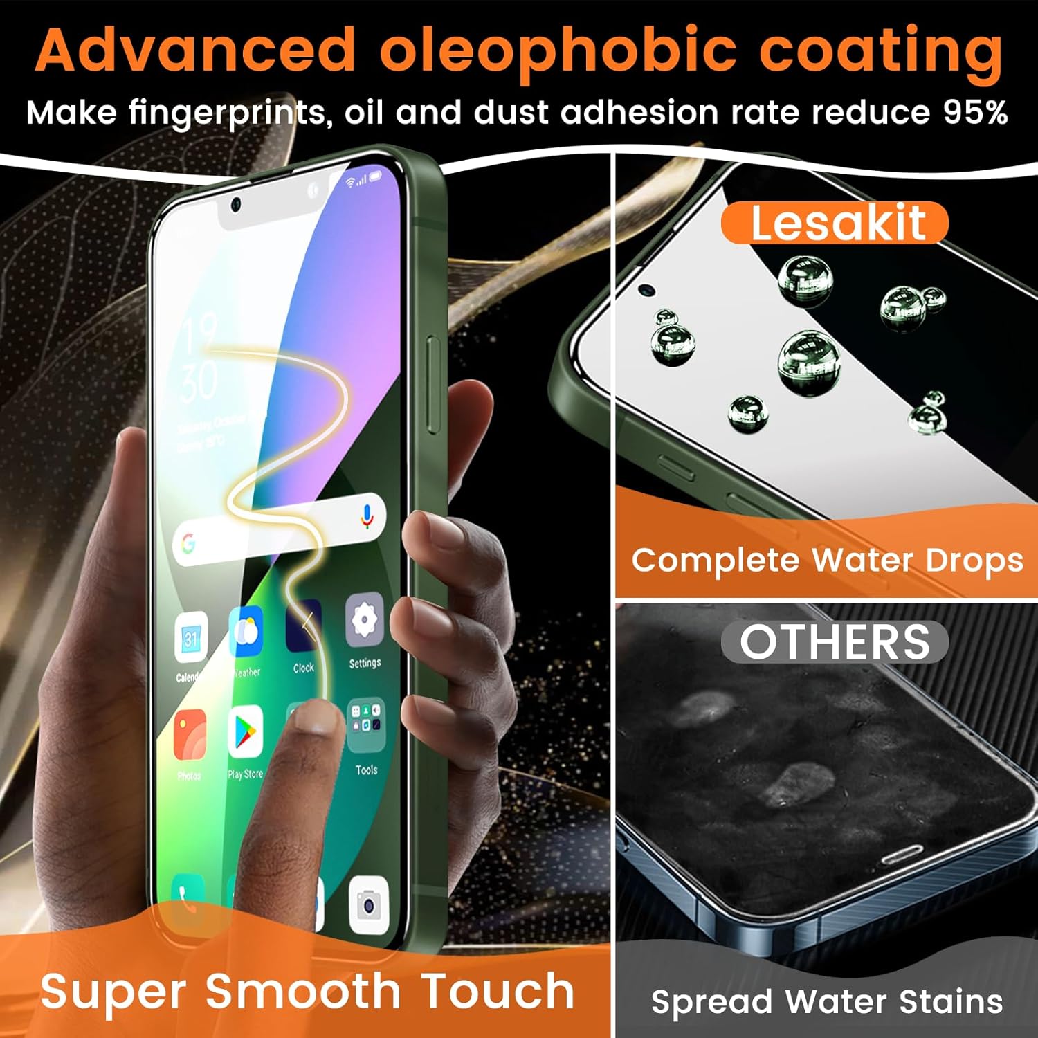 3+3 Pack Privacy Screen Protector for iPhone 13 6.1-Inch with 3 Pack Camera Lens Protector, Anti Spy Tempered Glass Film 9H Hardness Bubble Free Case Friendly