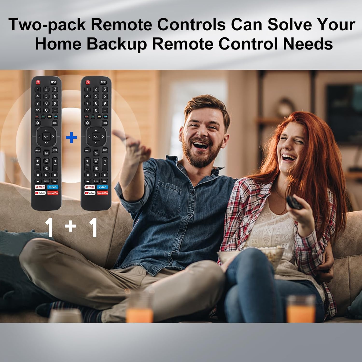 for Hisense-TV-Remote Replacement, Universal Remote Control for All Hisense Smart TVs【Pack of 2】