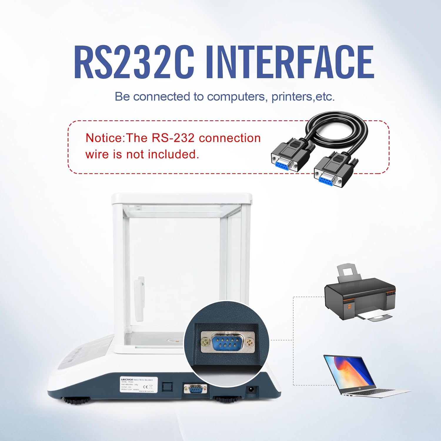 Lab Scale 0.001g×100g Accuracy Digital Lab Analytical Balance Jewelry Scale with Windshield,RS232 Interface Laboratory Analytical Balance (0.001g*100g)