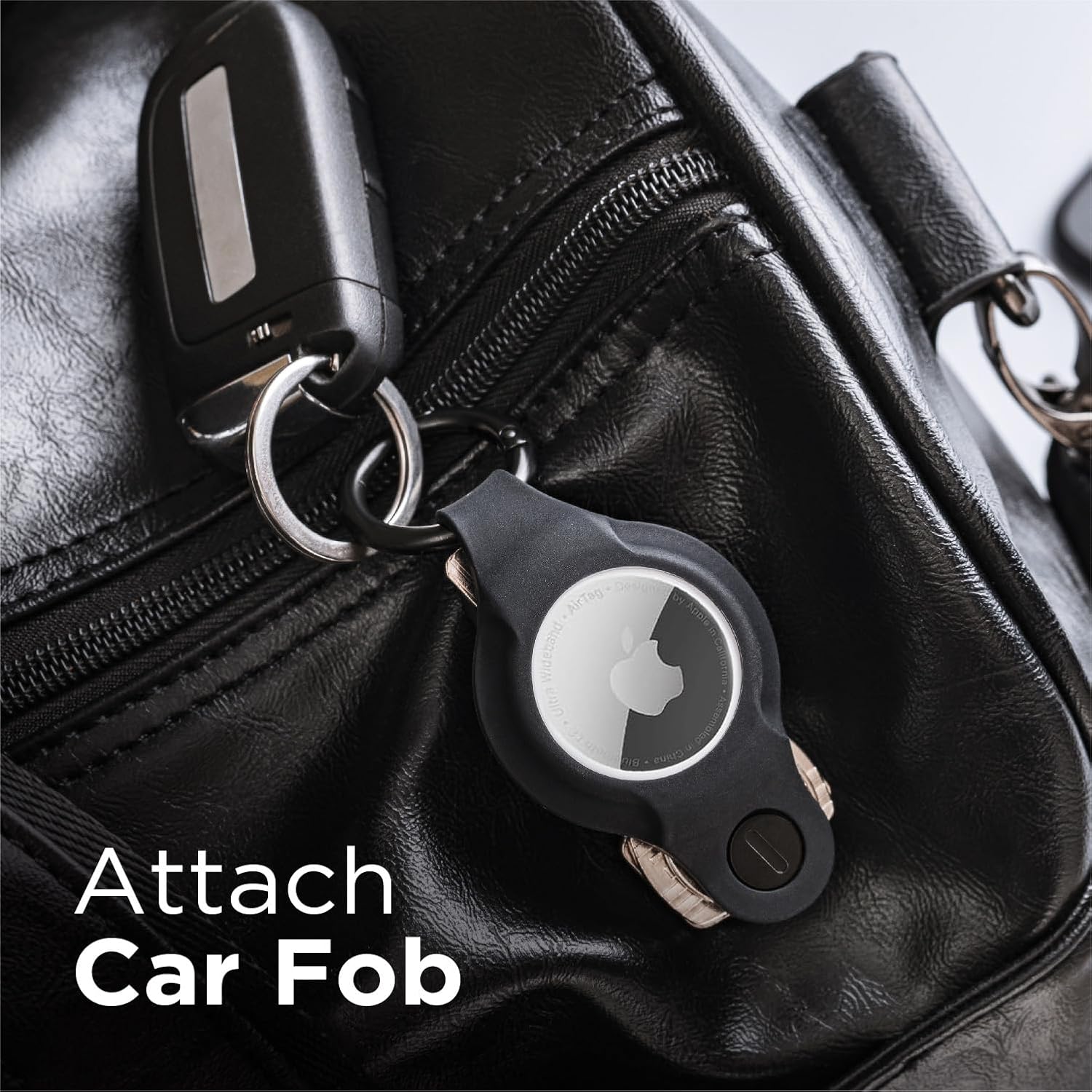 KeySmart AirTag Keychain Key Holder, Compatible with Apple AirTag Holder, Key Organizer Keychains