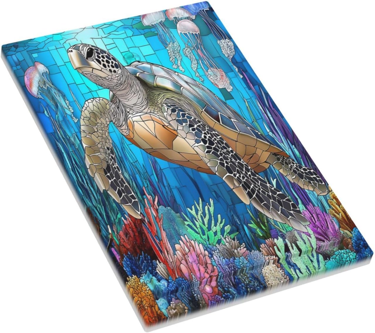 Light Switch Cover Plate Nautical Sea Turtle Coral Jellyfish 1 Gang No Device Blank Electrical Wall Plates Faceplate Decorative Switch Plate For Kids Room Nursery Decor