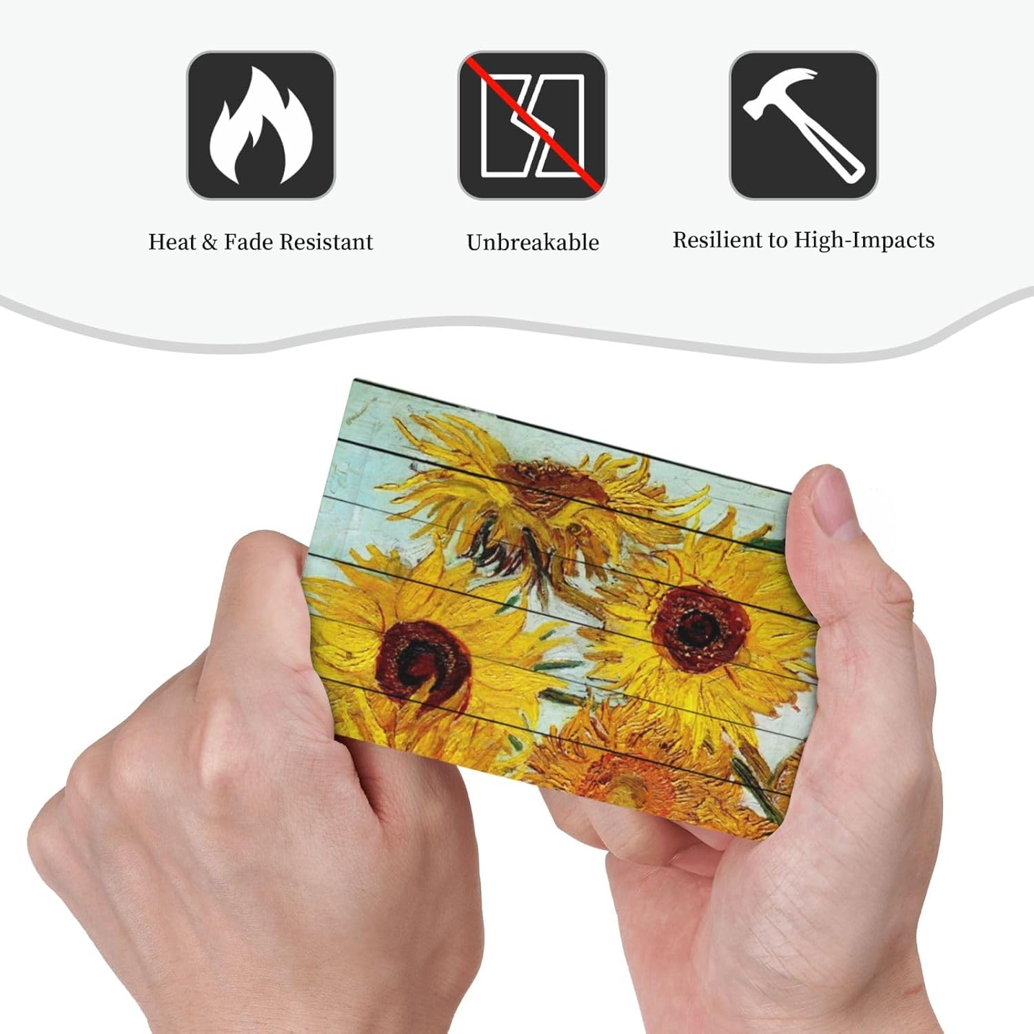 Light Switch Cover Plate Sunflowers Oil Paintings Wood Floral 1 Gang No Device Blank Electrical Wall Plates Faceplate Decorative Switch Plate For Farmhouse Bed Room Decor
