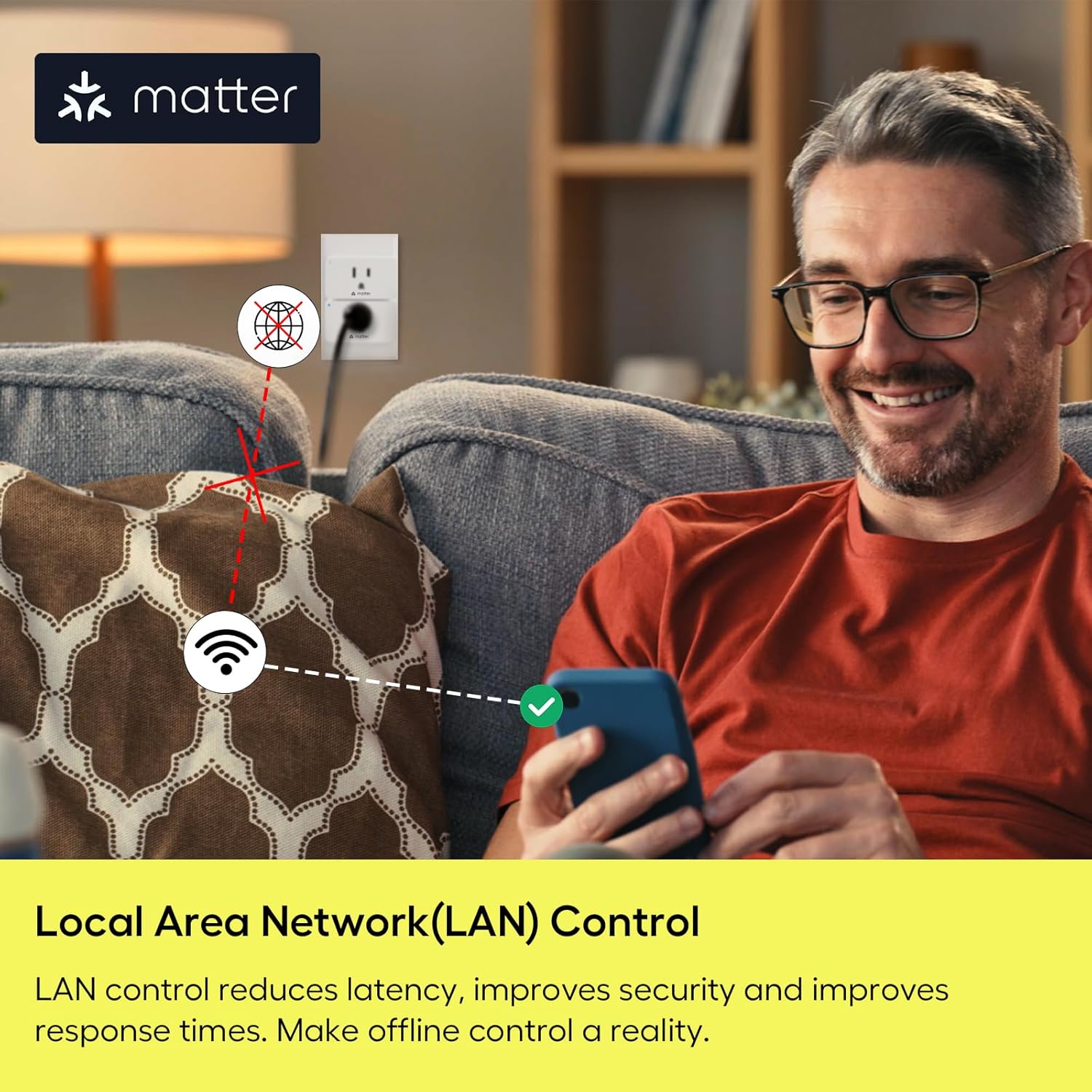 Minoston Matter Smart Plug, Compatible with Alexa, Google Home, Apple Home, SmartThings, Siri, Smart Outlet 15A Max, APP Remote Control, 2.4G Wi-Fi Only, Protect Privacy, 2 Pack