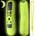 Hi Color Silicone Cover for MR24GA/MR21GA/MR22GN/MR23GA Protective Case Compatible with LG Magic TV C2 C3 G3 OLED Remote Control Slicone Sleeve with Lanyard(Glow Green)